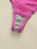 Women's sexy lingerie set with lace embroidery flower gathering push up straps adjustable transparent bra set MR2687