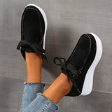 Yellow Lace Up Thick Bottom Sneakers Women Lightweight Wedges Platform Sport Shoes Woman Plus Size 43 Anti Slip Walking Shoes