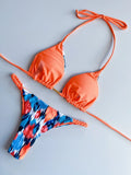 Leopard Halter Scrunch Butt Mini Micro Thong Bikini Women Swimwear Female Swimsuit Two-pieces Bikini Set Bathing Suit Swim Lady