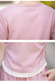 Knitted two-piece casual suit is loose and comfortable