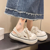 2025 DIY Laceup Platform Slippers For Women Home Street Garden Shoes Thick Sole Fashion Clogs Girls Summer Sandals Beach Slides
