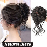 High Temperature Messy Chicken Tail Long Beard Curly Hair Fluffy Bride Curly Hair Flower Bud Female Wig Styling Accessories