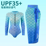 2 Piece Sets High Waist Sexy Swimsuit Women 2025 Summer Bathing Suit Bikini Set Long Sleeve Swimwear Beach Wear Swimming Suit
