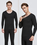 Wool Silk Thermal Underwear Set Double-sided Cashmere Long Johns Plus Cashmere Thick Autumn Winter for Men Women Warm Underwear