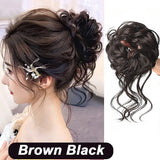 High Temperature Messy Chicken Tail Long Beard Curly Hair Fluffy Bride Curly Hair Flower Bud Female Wig Styling Accessories
