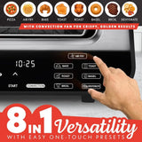 Gourmia Indoor Pizza Oven Air Fryer Toaster 1800W Countertop