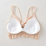 U Back Tank Top For Women Wireless Crop Top Lace Underwear Backless Bra Sexy Lingerie Padded Camisole