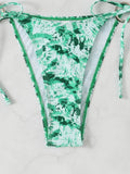 Halter Triangle String Bikinis 2026 Women Sexy Ring Linked Swimsuit Printed Swimwear Female Bathers Bathing Swimming Swim Suit