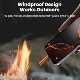 Type C Mini Cigarette Lighter Blow-to-Ignite Auto Shut-Off Outdoor Safety USB C Mobile Cigarette Lighter Adapter For iPhone 17