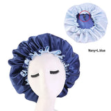 Newly Women's Satin Solid Sleeping Hat Night Sleep Cap Hair Care Bonnet Nightcap For Women Men Unisex Cap bonnet