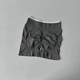 Women's High-Waisted Seamless Yoga Sports Shorts Hip-Lifting Knitted Peach Pants Summer Training Fitness Wear