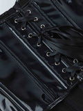 Corset with bright leather and breasted corset is fashionable and sexy. Wear a palace body-shaping coat outside the waist.