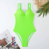 S - XL Crinkled Bikini Push Up Swimsuit Female Swimwear Women Two-pieces Bikini set With Bra Cup Bather Bathing Suit Swim V4886