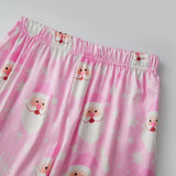 Womens 2 Pieces Christmas Pajamas Sets Print Furry Trim Button Up Long Sleeve Lapel V Neck Tops and Pants Lounge Wear