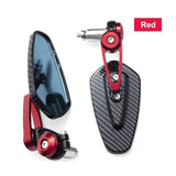 Universal Motorcycle Rearview Mirror Carbon Fiber Pattern Handlebar Mirror Modified Inverted Rear Mirror Motorbike Accessories