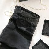 Toucheart Erotic Lingerie Comfortable Mesh Sexy Body Shaping Ultra-thin See-through Sexy Underwear Four-piece Set with Stockings