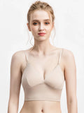 French triangle cup underwear female sense U-shaped invisible bra with large backless neck bra for small breasts