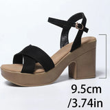 Outdoor Buckle Strap Wedge Sandals for Women Summer 2025 Comfortable Solid Woman Platform Sandles Open Toe Sandalias for Women