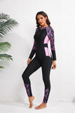 Woman Swimsuit One Piece Surfing Clothes Sport Style Long Sleeve Jumpsuit Diving Suit Women's Swimwear Female Swimming Bodysuit