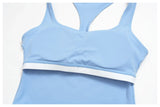 Gym Women Yoga Sets Women Brushed Square Neck Slim Sports Tank Top Fitness Suit Outwear Running High Waist Shorts Tracksuit