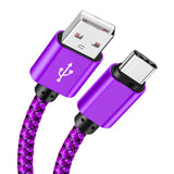USB A to Type C Charging Cable 2A Fast Charger Nylon Data Cable 1M 2M 3M For Android Huawei Samsung TypeC Phone Charging Device