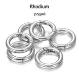 5Pcs/Lot 21 Colors Metal O Ring Spring Clasp Openable Round Carabiner Keychain Clips Hook Dog Chain DIY Jewelry Buckle Connector