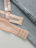 Women's Sexy Embroidered Lace Underwear With Steel Rims Push Up Breathable And Comfortable Close Fitting Underwear Set YS2864