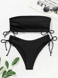 Sexy Bandeau Bikinis 2025 Women Brazilian Swimwear Female Swimsuit Two Pieces Bikini Set Bather Bathing Suits Girls Beach Wear