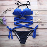 10 Colors Sexy Bikini S-2XL Swimwear Swimsuit Women Cross Bandage Bikinis Set Bathing Suit Female Push Up 2026 Bikini Brasileno