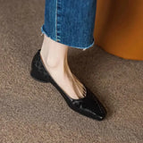 Fashionable and Comfortable Square-toe Shallow-mouth Single Shoes  New Block Heel Temperament Casual Women's Shoes
