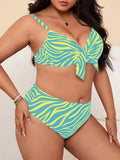 2026 Push Up Bikini Large Plus Size Swimsuit Women High Waist Swimwear Female Printed Bathers Bathing Swimming Swim Suit