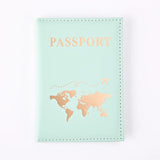 Fashion Passport Protective Cover World Pattern Travel Passport Holder Wallet Gift PU Leather Card Case Cover Unisex Storage Bag