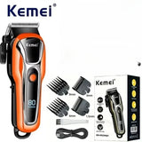 Kemei PG1990A Rechargeable Hair Clipper or Limit Combs Professional Cordless Men Hair Trimmer Men's Hair Cutting Machine Barber