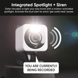 Wyze Cam v4, 2K Wi-Fi Smart Home Security Camera, Motion Activated Spotlight/Siren, 2-Way Audio, Outdoor/Indoor Pet/Baby Monitor