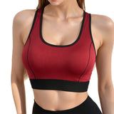 Women Racerback Sports Bra Seamless High Impact Support Fitness Yoga Brassiere Shockproof Workout Running Gym Underwear Bralette