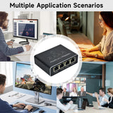 Gigabit 1000Mbps RJ45 Splitter 1 to 2 4 Ethernet Adapter Lan Connector Switch Coupler for PC Laptop TV Box Router Digital TV