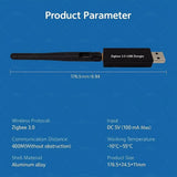 Zigbee 3.0 USB Dongle With Antenna Smart Home Wireless Universal Zigbee Gateway Hub Support Home Assistant Zigbee 2MQTT ,OpenHAB
