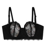 Summer Rabbit Cup Bralette Large Bust Light Support Thin Lace Beachwear Pure Comfort Wirefree Anti-Sagging Bra AU S-XL MOYISU