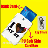 J-Jack Champion American Actor For ID Clips Credit Bank Bag Bus Meal Card Holder Cover Pocket Decoration Keychain