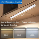 Night light LED Cabinet Light USB Rechargeable Motion Sensor Light Suitable For Kitchen Wardrobe Cabinet Lighting 30cm/40cm/50cm