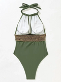 2026 Halter Swimsuit Metal Chain Solid Swimwear Women Bathing Suit Female Padded Monokini Swimming Summer Beachwear Bodysuit