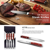 Keemake 4 Piece Stainless Steel Steak Knife Set Ultra Sharp