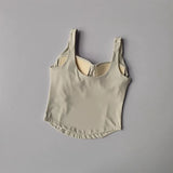 Women's fitness sports vest, camisole, beautiful back, running, shock-absorbing, gathering and slimming, naked feeling, worn ext