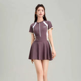 New Swimsuit for Women, Slightly Overweight, Plus Size Jumpsuit Style, Conservative and Slimming, Hot Spring Swimsuit Wholesale