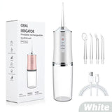 Portable Cordless Teeth cleaning machine Travel Oral Irrigator USB Rechargeable 3 Modes 4 Jet Tips IPX7 Mouth Washing Machine