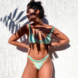 Green Crochet Bikini 2026 Bandeau Biquini Women Sexy Swimsuit Push Up Swimwear Female Low Waist Swim Suits Bathingsuit Beachwear