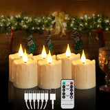 Rechargeable LED Candles Waterproof Flameless Candle with Remote Timer for Home Decor Holiday Wedding Day Tea Candle  Light