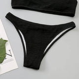 One Shoulder Bikinis 2026 Women Sexy Swimwear Female Brazilian Swimsuit Solid Beachwear Bathers Bathing Swimming Swim Suit