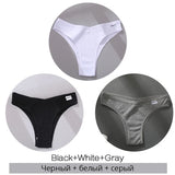 3Pcs/Set Women Cotton Panties Sexy V Waist Briefs T-Back Brazilian Underpants Female M-XL Underwear Girls Breathable Intimates