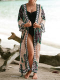 13 Colors Printed With Belt Crochet Knitted Tunic Beach Cover Up Cover-ups Beach Dress Beach Wear Beachwear Female Women K7201